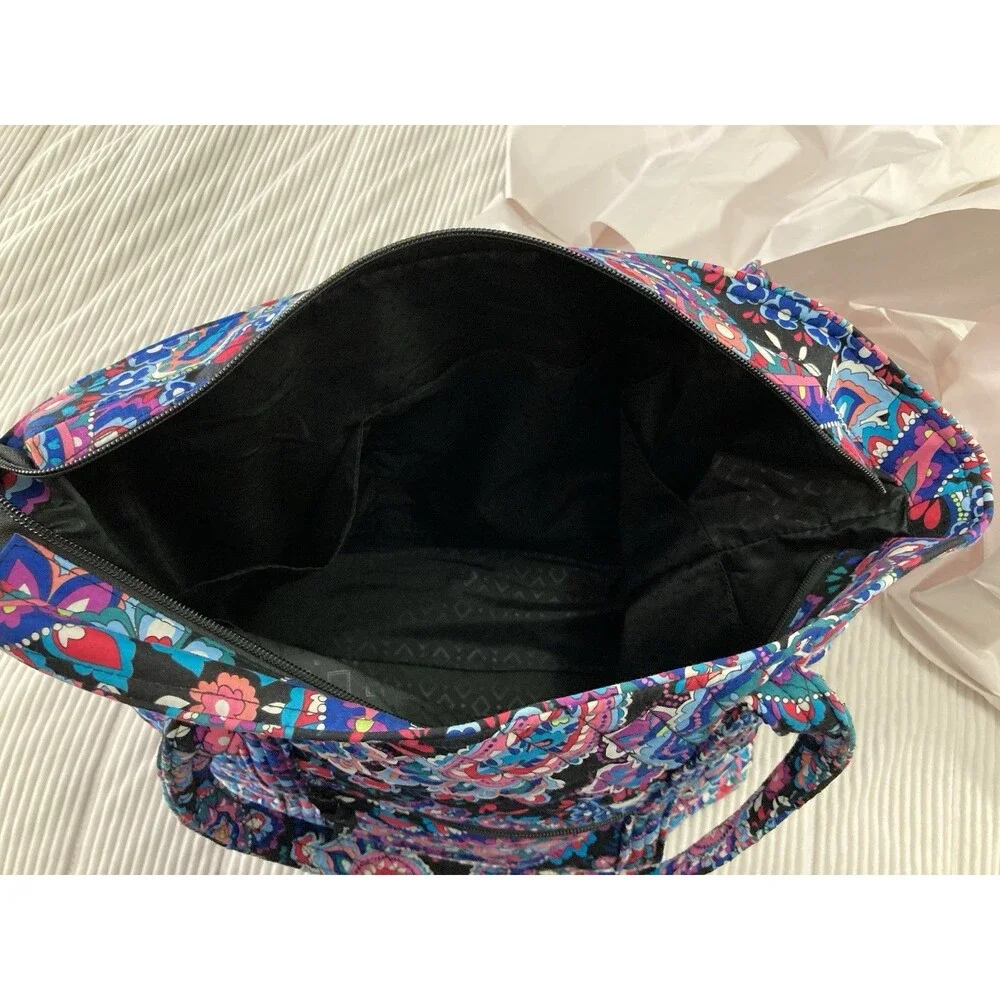 Vera Bradley Glenna Diaper Bag Haymarket Paisley Quilted Floral Tote New